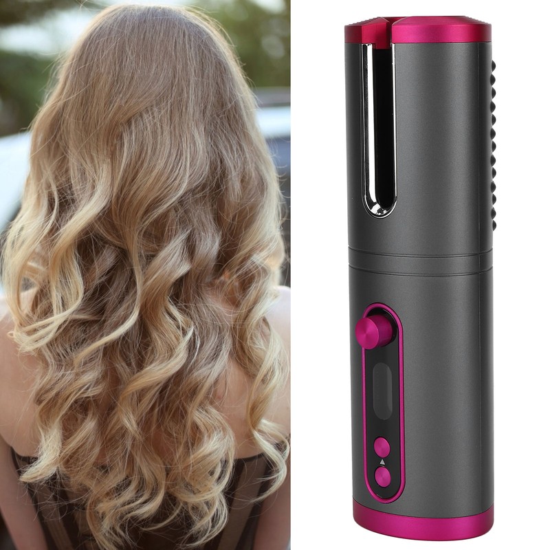 Cordless Curlers Hair Curling Iron Cordless Automatic USB Rechargeable MultiFunction