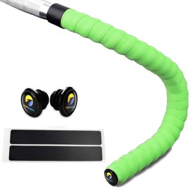 TOPCABIN Bicycle Bar Tape EVA Camouflage Series Comfort Road Bike Handlebar Tape Leather Bike Bar Tape with Bar End Plugs-2 Rolls (EVA Green)