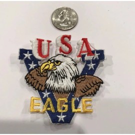 Unbranded USA/Eagle  Embroidered Iron On Patch  3”x 3” Beautiful Colors!!!