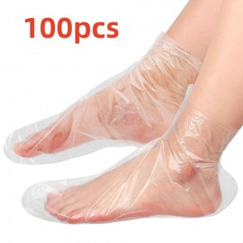 Foot cover, disposable foot-shaped vinyl, 100 sheets, 1 pack, foot massage, foot vinyl moisturizing 5ea
