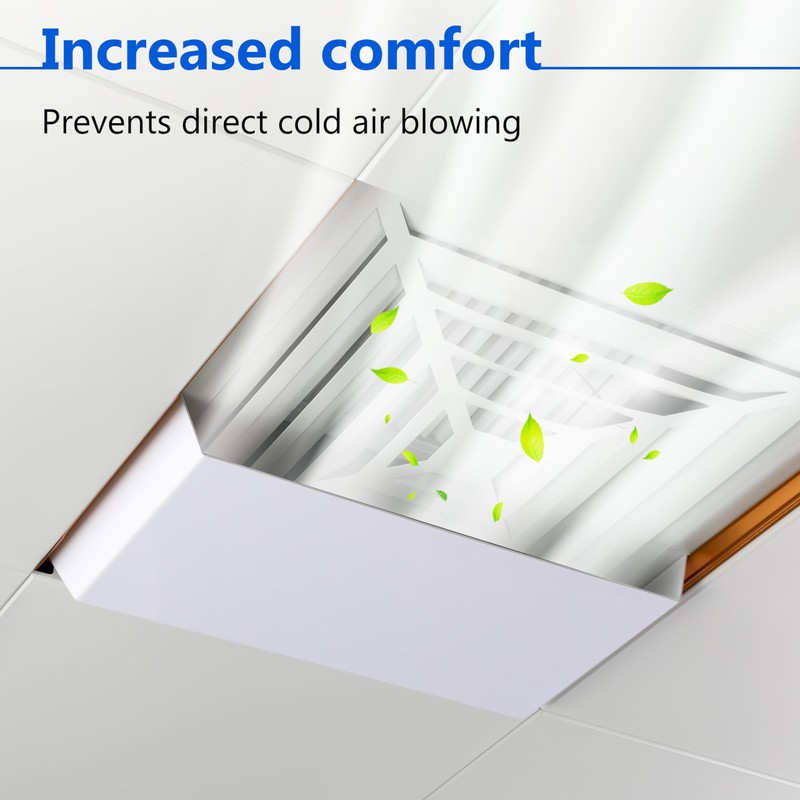 2-Pack, 24”×12” Ceiling Air Diverter for 2'x2' Grid and T-Bar