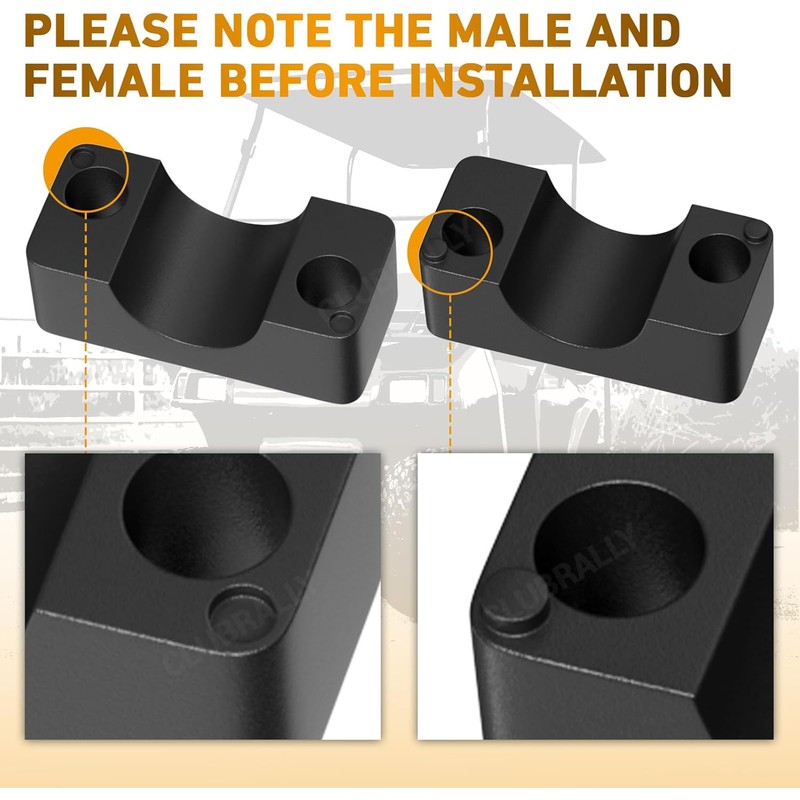 Brake Block Mounting Set with Screw Nut for Club Car