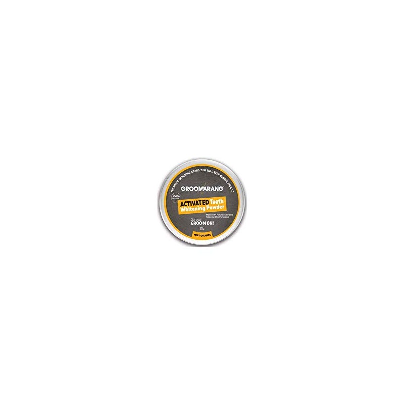 Groomarang Activated Charcoal And Coconut Shell Mint Orange Teeth Whitening