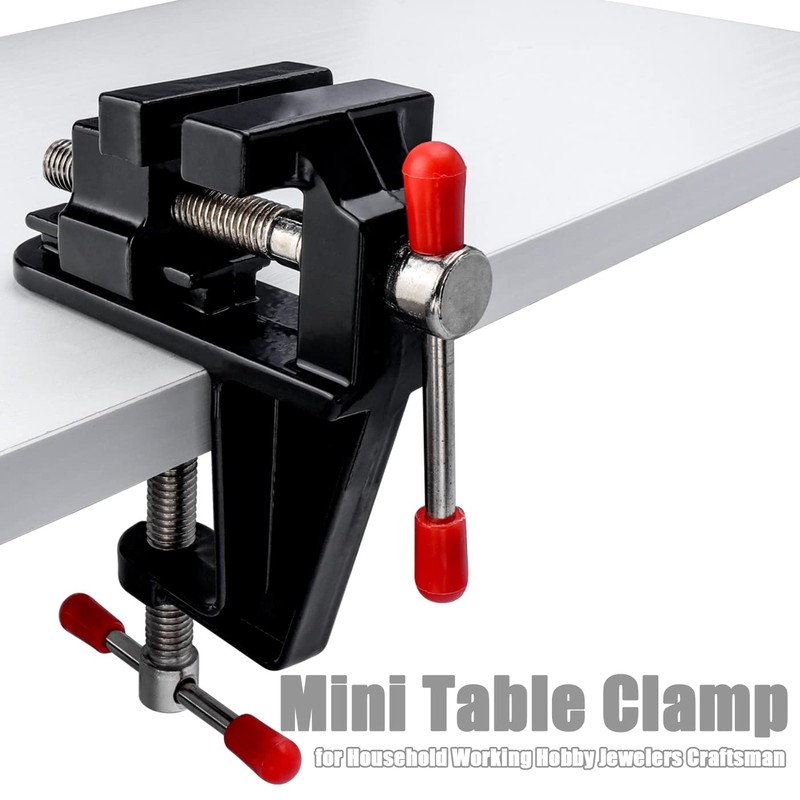 Bestgle Mini Bench Vise Adjustable Table Clamp Vice Portable Tabletop