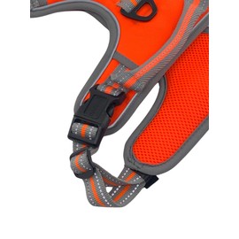Hem and Boo Dog Harness, Sport Style, Orange, S, No-pull Reflective Stitching, Grab Handle, Matching Accessories