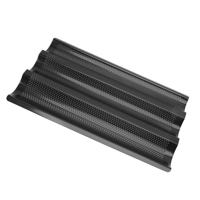 Baguette Pan Stainless Steel U Shape Uniform Heating Perforated Design
