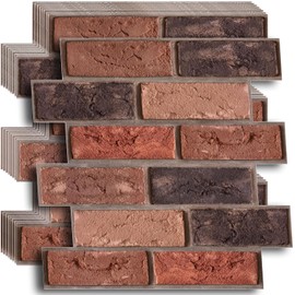 3D Wall Panels Peel and Stick,Faux Brick,Waterproof Self Adhesive Decorative Wall Panelsfor Interior Wall Decor,Living Room,TV Background,Study Room,Fireplace,Bedroom 10 Pcs 30x30cm