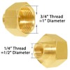 Joywayus 3/4"GHT Female x 1/4"NPT Female Brass Pipe Fittings Hex