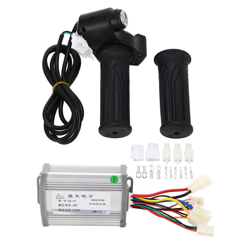 48V 1000W Motor Brushed Controller Twist Throttle with Lock Key