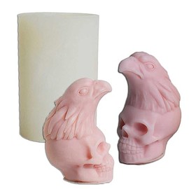 Tone Fun The eagle's Head is on The Skull Shape Candle Silicone Molds for Making Candle, Resin, Aromatherapy Candles, Handmade Wax Soap, Home Decor, Craft