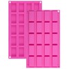 2pcs Chocolate Bar Molds Rectangle Silicone Baking Molds for Chocolate