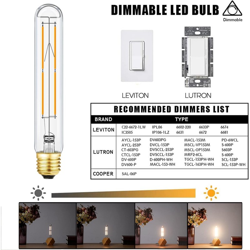 Leools Dimmable E26 LED Bulb 8W Equal 75 Watt Light
