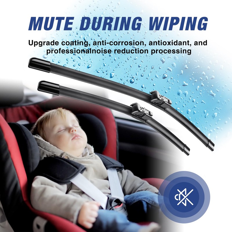 ICEXSNOW 26"+20" Water Repellet Windshield Wiper Blades Replacement for VOLVO