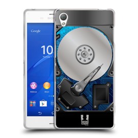 Head Case Blue Hard Disk Drives Soft Gel Case for Sony Mobile Phones. 1, blue