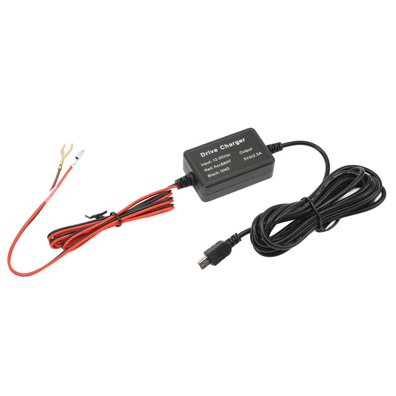 Dash Cam Hardwire Kit MINI USB Adapter 12V‑30V to 5V