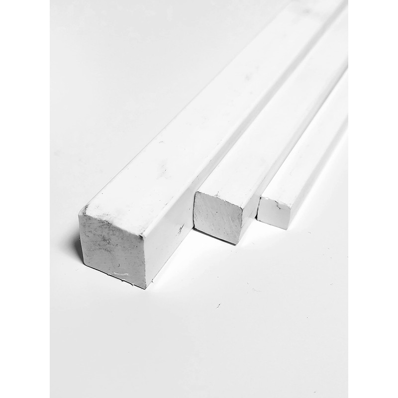 PVC Square Bar 15 x 15 mm Long 500 mm