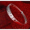 Jewelry Silver Womens Charm Bangle Bracelet Gift Durable and clever