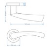NAINOVA® Twist Twirl Door Handle Lever on Rose | Brushed