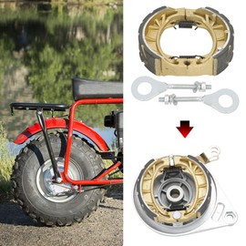 GREHUA Mini Bike Drum Brake Pads Shoes & Chain Tensioner Adjuster Kit for Coleman BT200X CT200U CT200U-EX MB200 MB165 Massimo Baja 212cc 196cc 6.5hp CRF70 GY6 49cc 50cc Scooter Moped CG125 105mm Parts