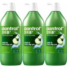 Dantrol 댄트롤 상쾌한 향 프레쉬 애플 샴푸 820ml x 3개 머리떡짐 비듬 두피 케어 Dantrol Refreshing Fresh Apple Shampoo 820ml x 3 Anti-Dandruff Flaking Scalp Care