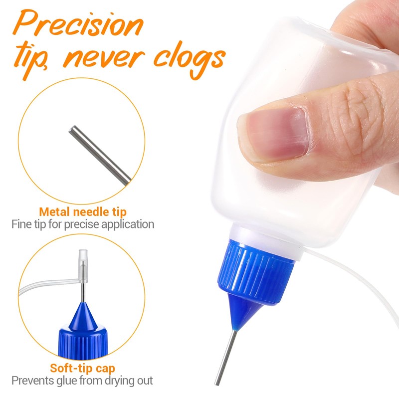 Precision Tip Applicator Bottles 12 PCS 30ml Needle Tip Squeeze