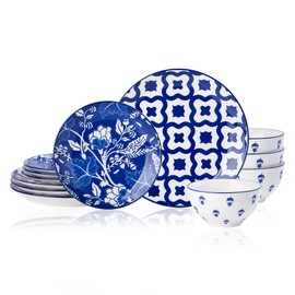 Wisenvoy Dinnerware Sets Plates and Bowls Sets Ceramic Dish Set Plate Set Stoneware Dinnerware Set Dishes Set for 4