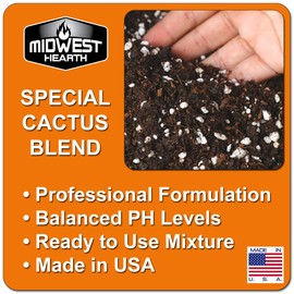 Cactus Succulent Natural Potting Soil Mix (Made in USA) (8 Dry Quarts)