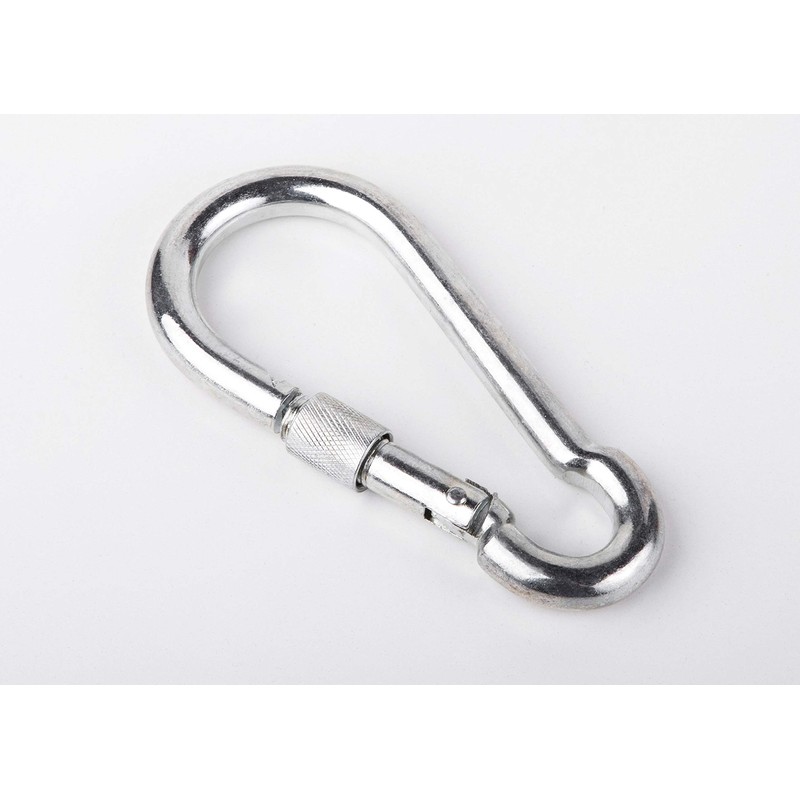 (Pack of 2 pcs) Galvanised Steel Carabiner 8 x 80