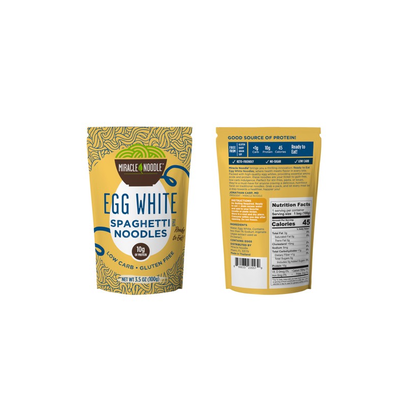 Miracle Noodle High Protein Egg White Noodles - Spaghetti –
