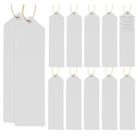 Blank Winner Award Ribbons Penta Angel 12Pcs DIY Place Prizes Honorable Medal Ribbon with Event Card & Rope for School Challenges Sports Events Competition (White)