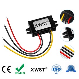 XWST DC DC Voltage Converter 8V-22V to 5V Waterproof Converter 12V to 5V 3A 15W Current Converter for Phone Car Audio Radio LED Display
