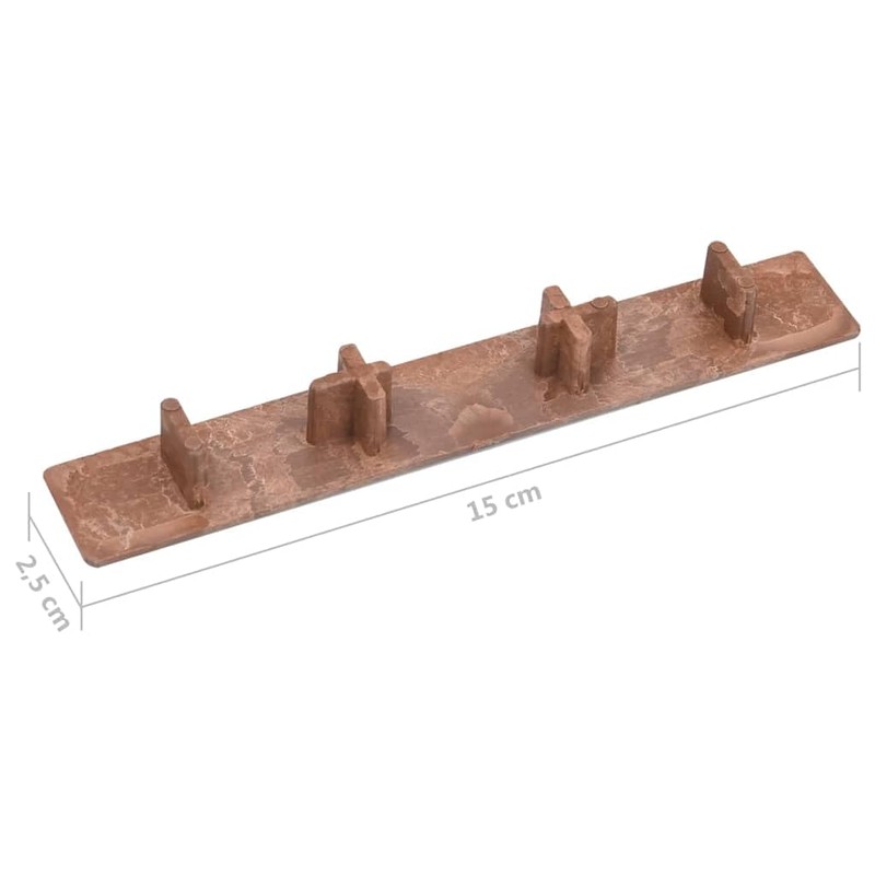 vidaXL 10 x End Caps for Decking WPC Planks Plastic