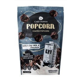 CHEF POPPIN Gourmet Coated Popcorn, Oatly's Oatmilk & Chocolate 120g