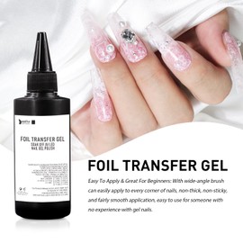 beautilux Nail Art Foil Gel, 100ml Nail Foil Transfer Gel for Nails Art Stickers, Strong Adhesion, Soak Off Transfer(M-BZY000-100)