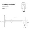 TRUSTMI Shower Arm with Flange ORB, 16 Inch L-Shaped Wall