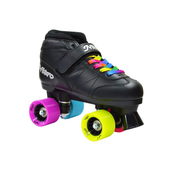 Epic Skates Youth Super Nitro Rainbow, Size 4, Black (SupNitroRbw04)