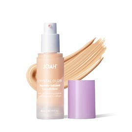 JOAH Crystal Glow Base con infusión de péptidos, maquillaje coreano multitarea 2 en 1 con imprimación facial difuminada, luminizador, hidratación y...