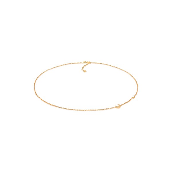 Elli Women's Filigree Basic Minimal Necklace with Moonstone in 925