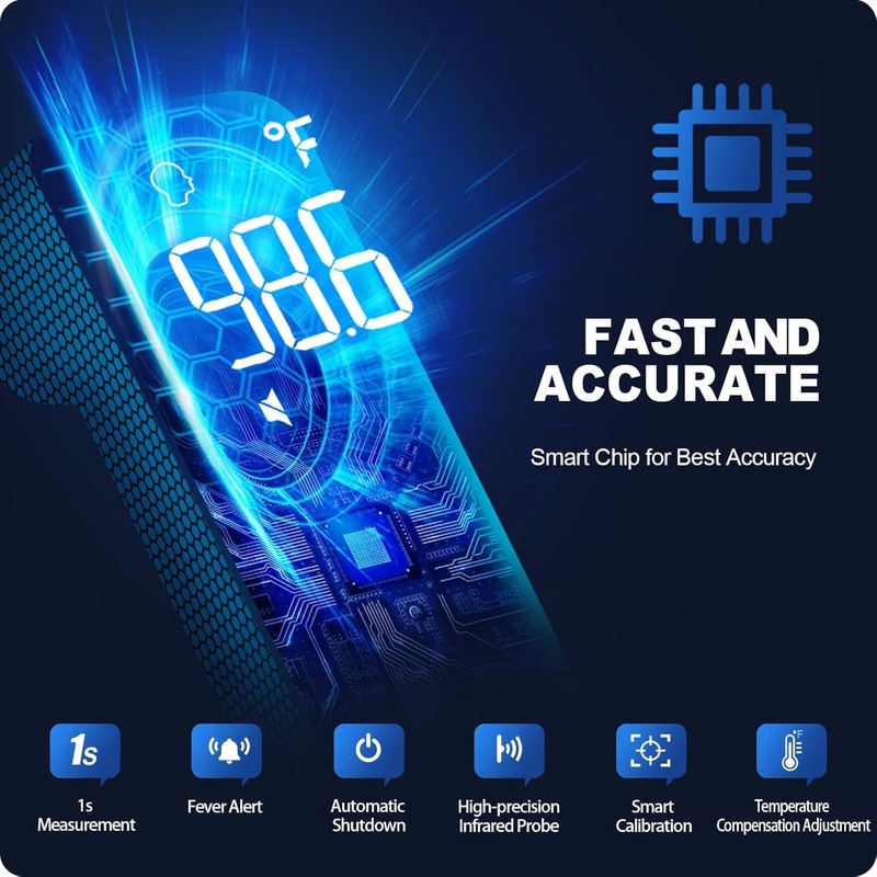 Infrared Thermometer for Adults and Kids, Digital Thermometer with Fever