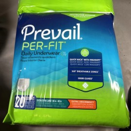 Prevail Adult Daily Underwear XXL EXTRA Absorbency 20 PCs. X 2 Packs = 40 Ct New
