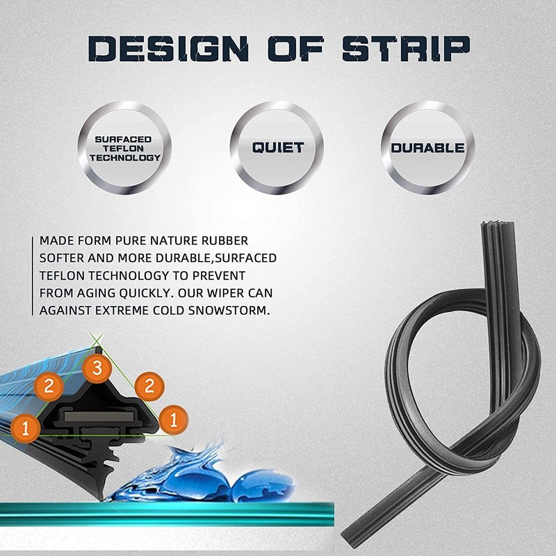 3 Wipers Replacement for Honda odyssey 2005-2019 2020 2021 2022
