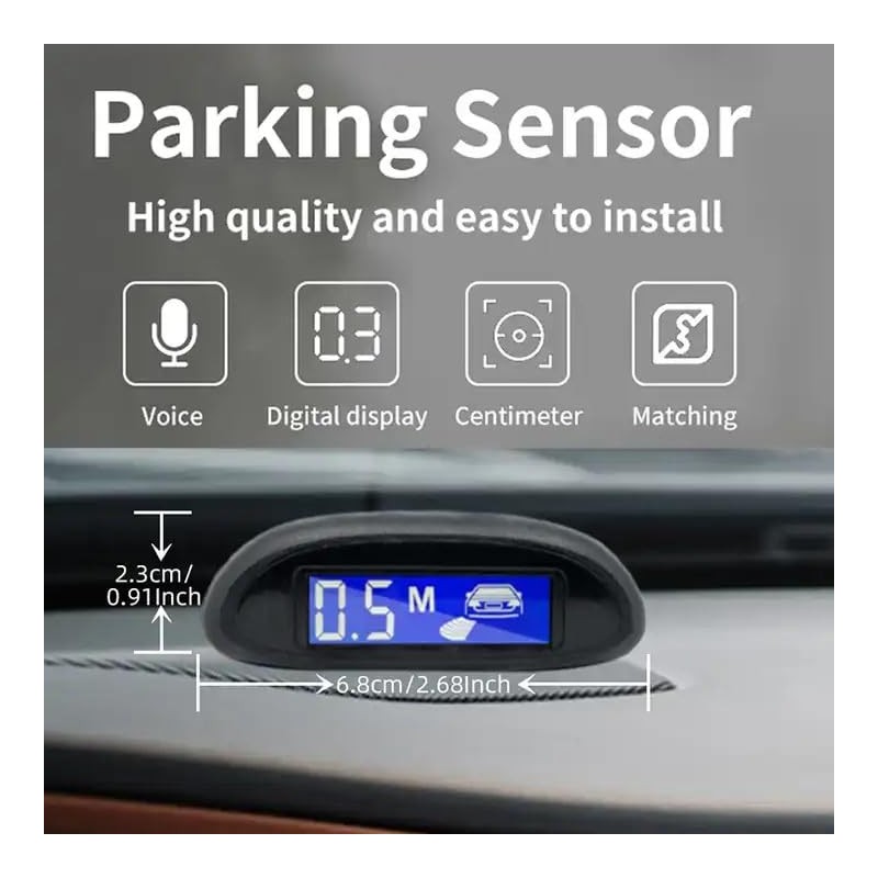 TK-SERVICE Back Sensor, Parking Sensor, 4 Rear Alarm & Monitor,