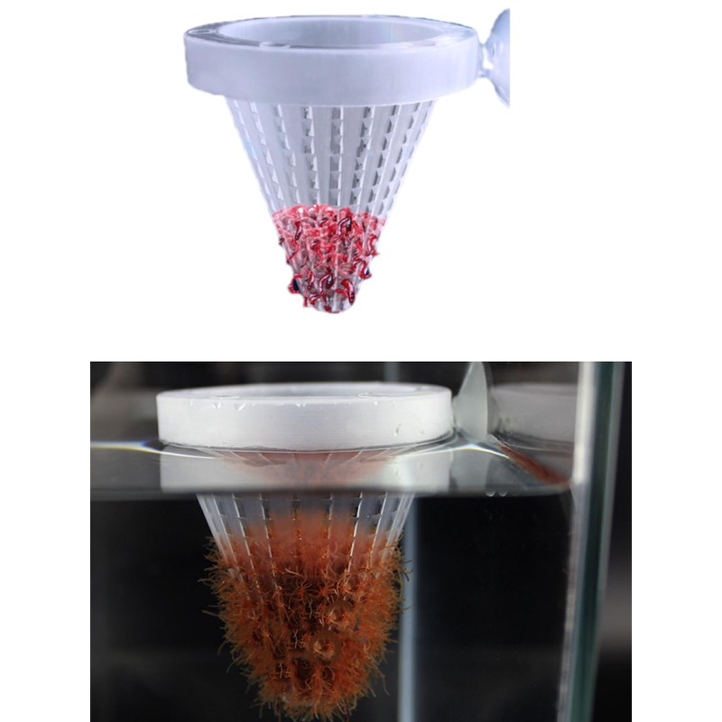 HTONG 4PCS Aquarium Nematode Feeder, which Comes with Suction Cups
