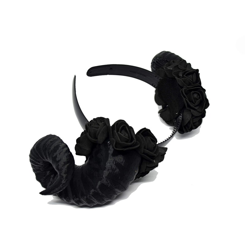Black Ram Cosplay Horns Headband