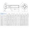 20 Sets Long Square-Neck Carriage Bolts Set,Carriage Bolts Set w/Nuts