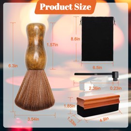 Vinyl Record Cleaning Kit, Bettoor 3-in-1 Record Cleaner, Clean Brush for Vinyl Record, Includes Velvet Brush, Microfiber Brush, Stylus Brush & Storage Pouch
