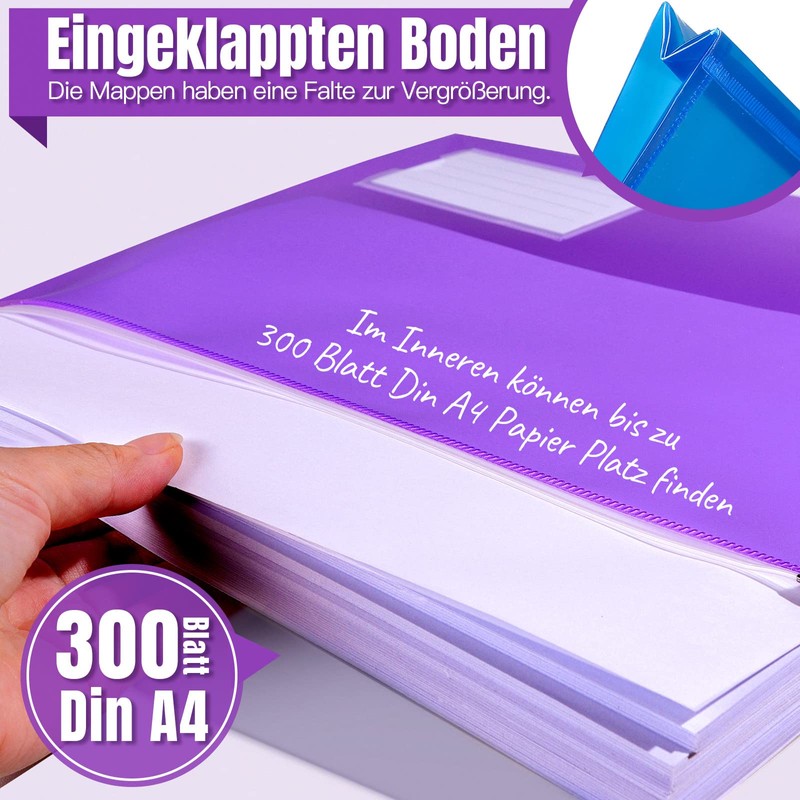 LEOBRO Document Folder DIN A4 & A5, Pack of 10,