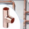 Antrader Tee Copper Fitting,LF Sweat Solder Copper Tee,1/4 Inch ID