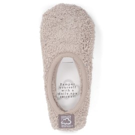 World's Softest Super Soft Cozy Footsie Slipper Socks with Grippers - One Size Fits Most (Taupe)
