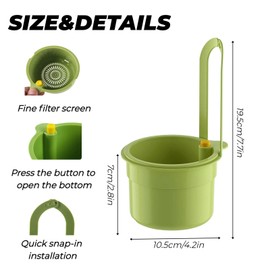 Hanging Sink Drain Basket,Press Automatic Dumping Kitchen Sink Food Waste Catcher,Multifunctional Faucet Hanging Strainer for Kitchen,Easy to Install